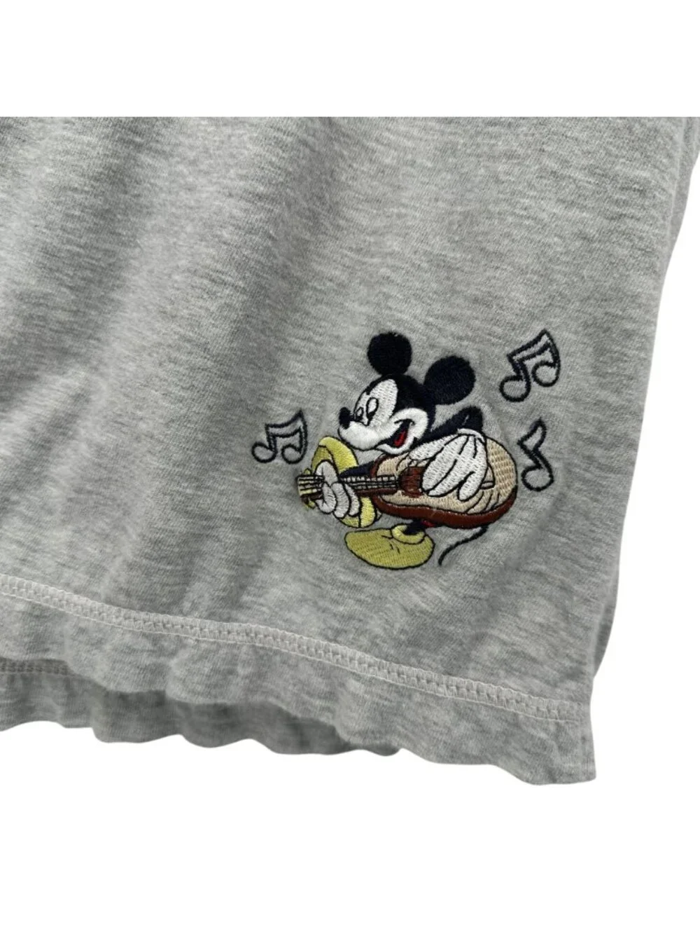 Vintage Mickey Unlimited Disney Mens Medium Shorts Mickey Mouse Guitar Gray